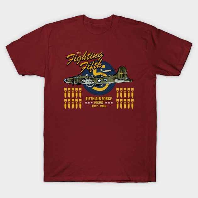 B-17 Flying Fortress 5th Air Force T-Shirt by TCP